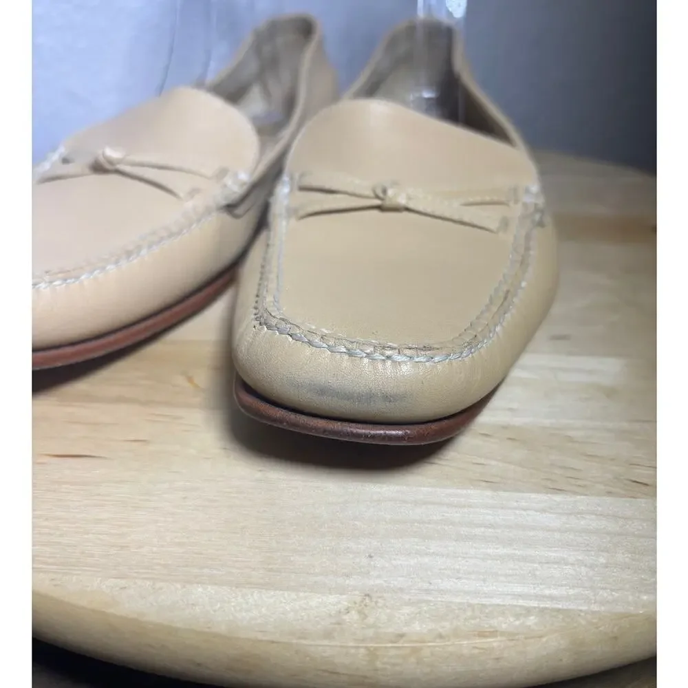 Cole Haan Women's Beige Leather Loafers size 9.5 B